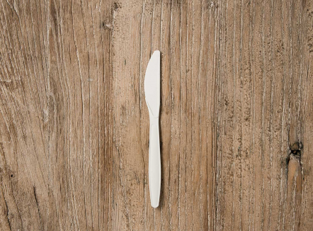 COLTELLO BIANCO BIODEGRADABILE E COMPOSTABILE